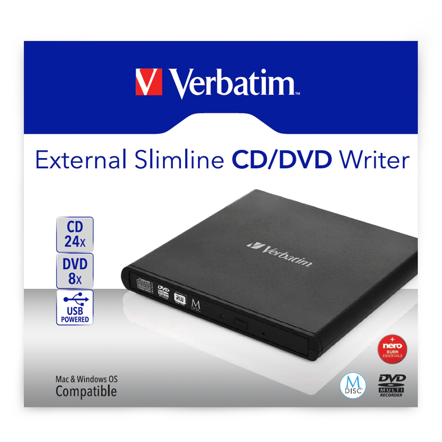 External Slimline CD/DVD Writer, externer DVD-Brenner