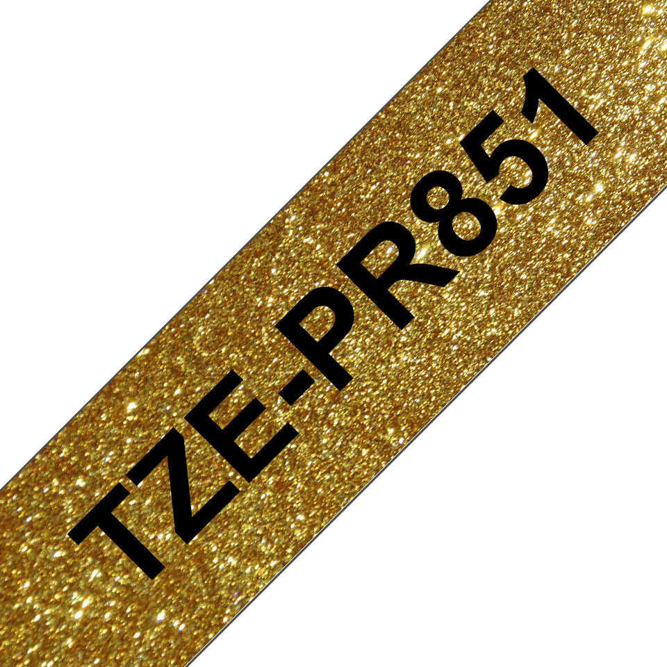 BROTHER TZEPR851 Schriftbandkassetten 24 mm Bandbreite Premium gold schwarz