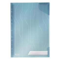 LEITZ Prospekthüllen CombiFile DIN A4 blau genarbt 0,20 mm, 5 St.