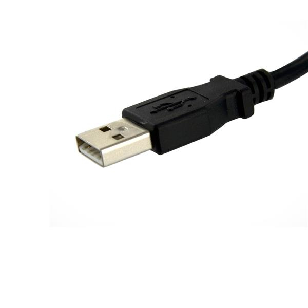 StarTech.com 30cm USB A auf A Blendenmontage Kabel USB 2.0 Schwarz