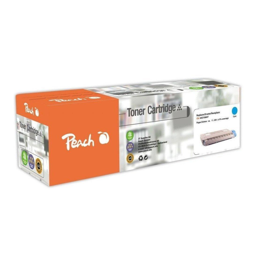 Peach Toner OKI C710/711 cyan 44318607 remanufactured