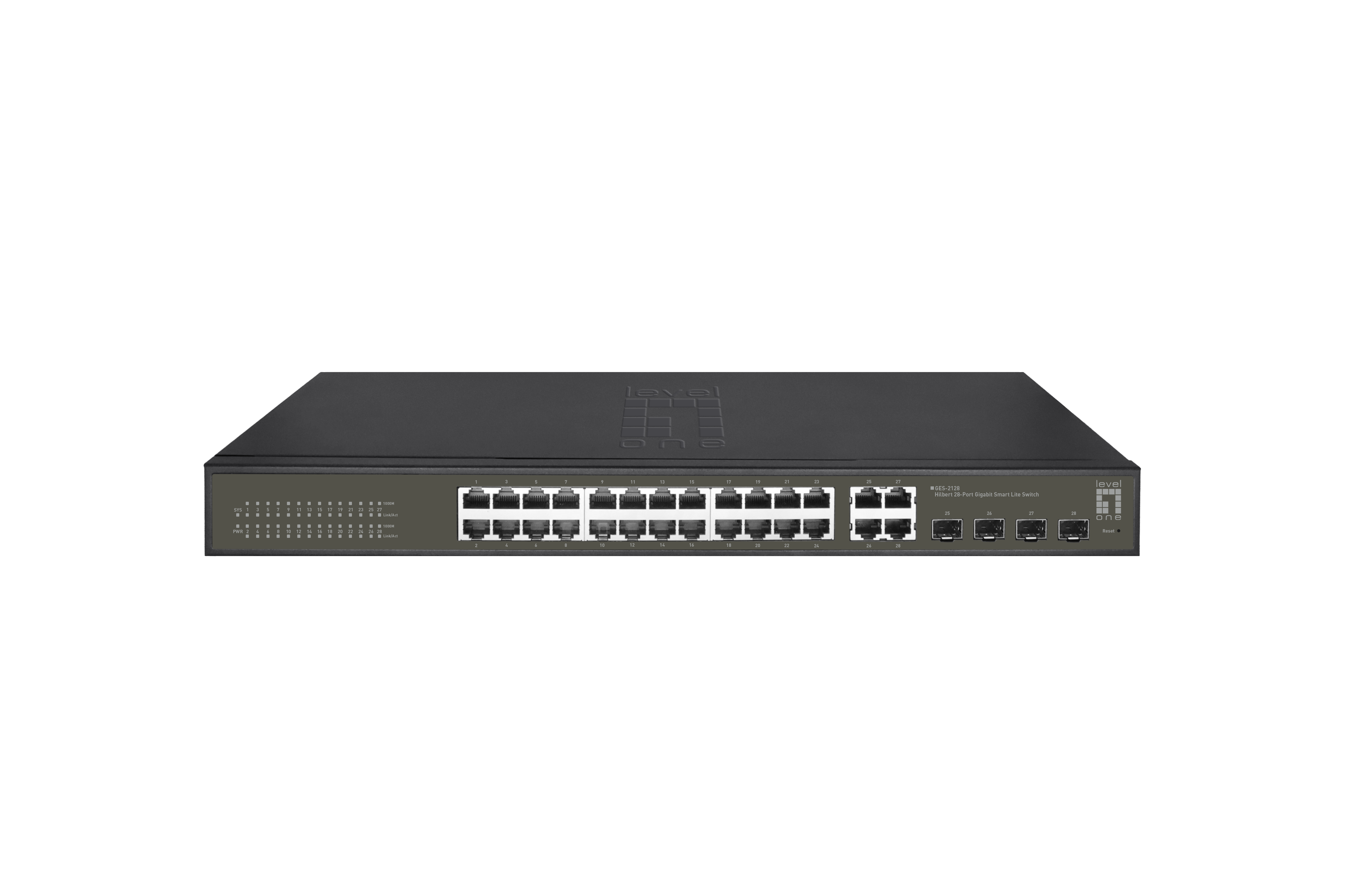 LevelOne Switch 24xGE/4xSFP/RJ45 Combo 19 Hilbert SL schw.