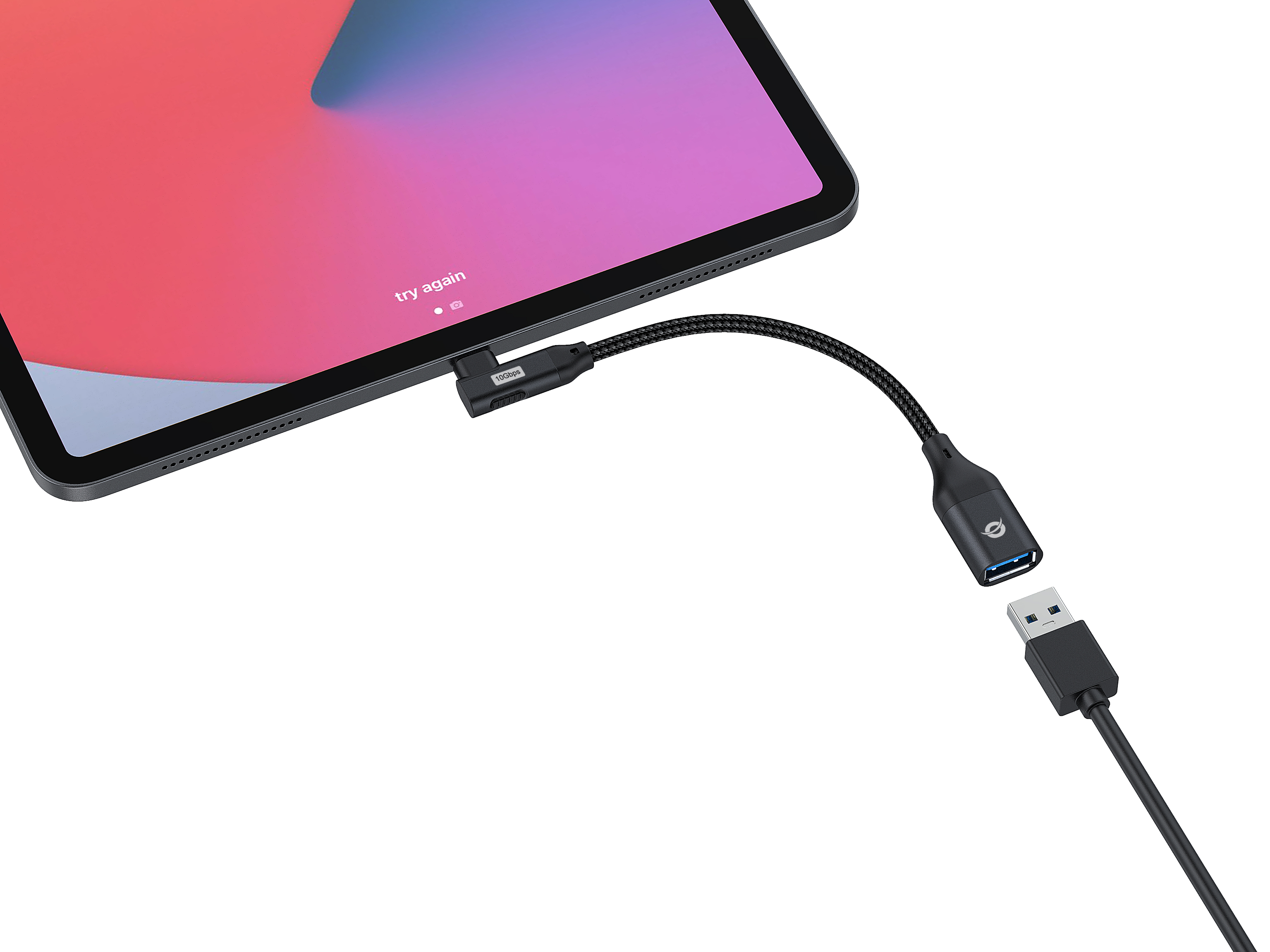 CONCEPTRONIC Adapter USB-C3.2 90°->USB-A3.0 10Gbs 0.15m sw