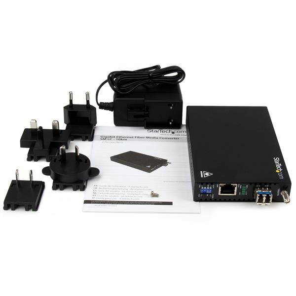 STARTECH.COM Gigabit Ethernet Kupfer auf LWL Medienkonverter - SM LC - 10 Km - Ethernet Medienkonverter - GbE Konveter