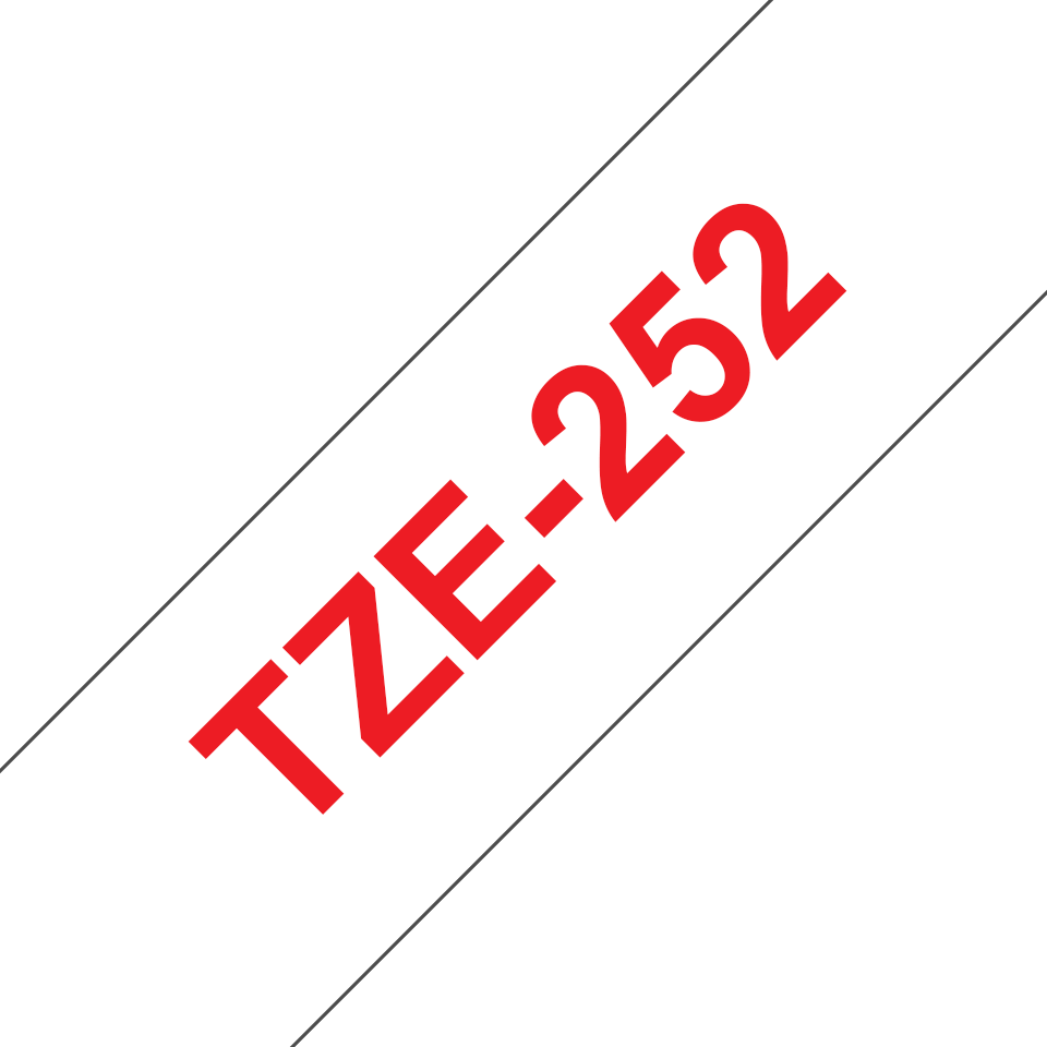 brother Schriftband TZe-252 TZE252, 24 mm, rot auf weiß, 1 St.