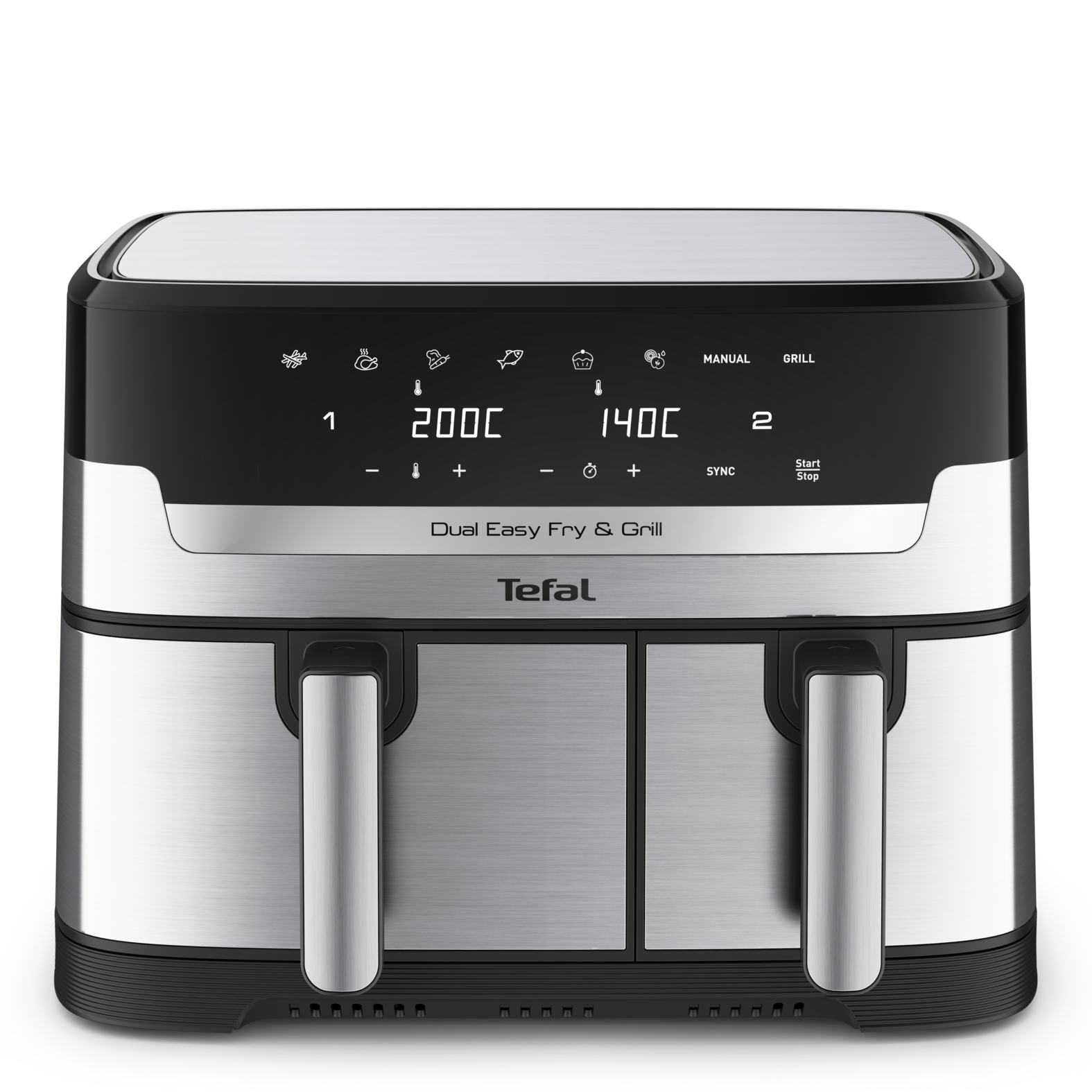 Tefal EY905D Easy Fry & Grill Dual Heißluftfritteuse ede