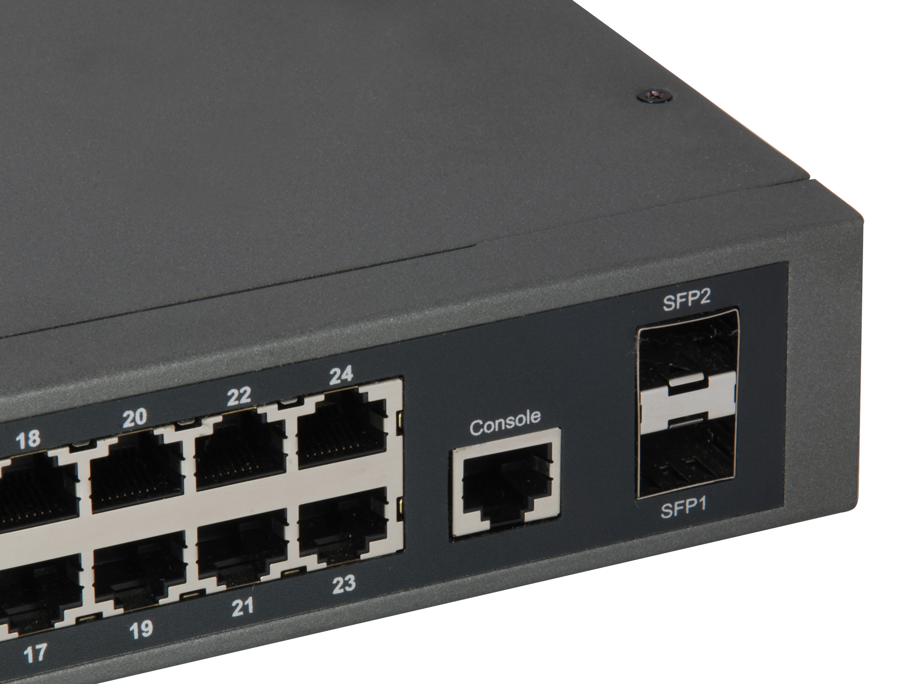 LevelOne PoE+Switch 24xGE PoE/2xSFP 370W 19WebSmart managed
