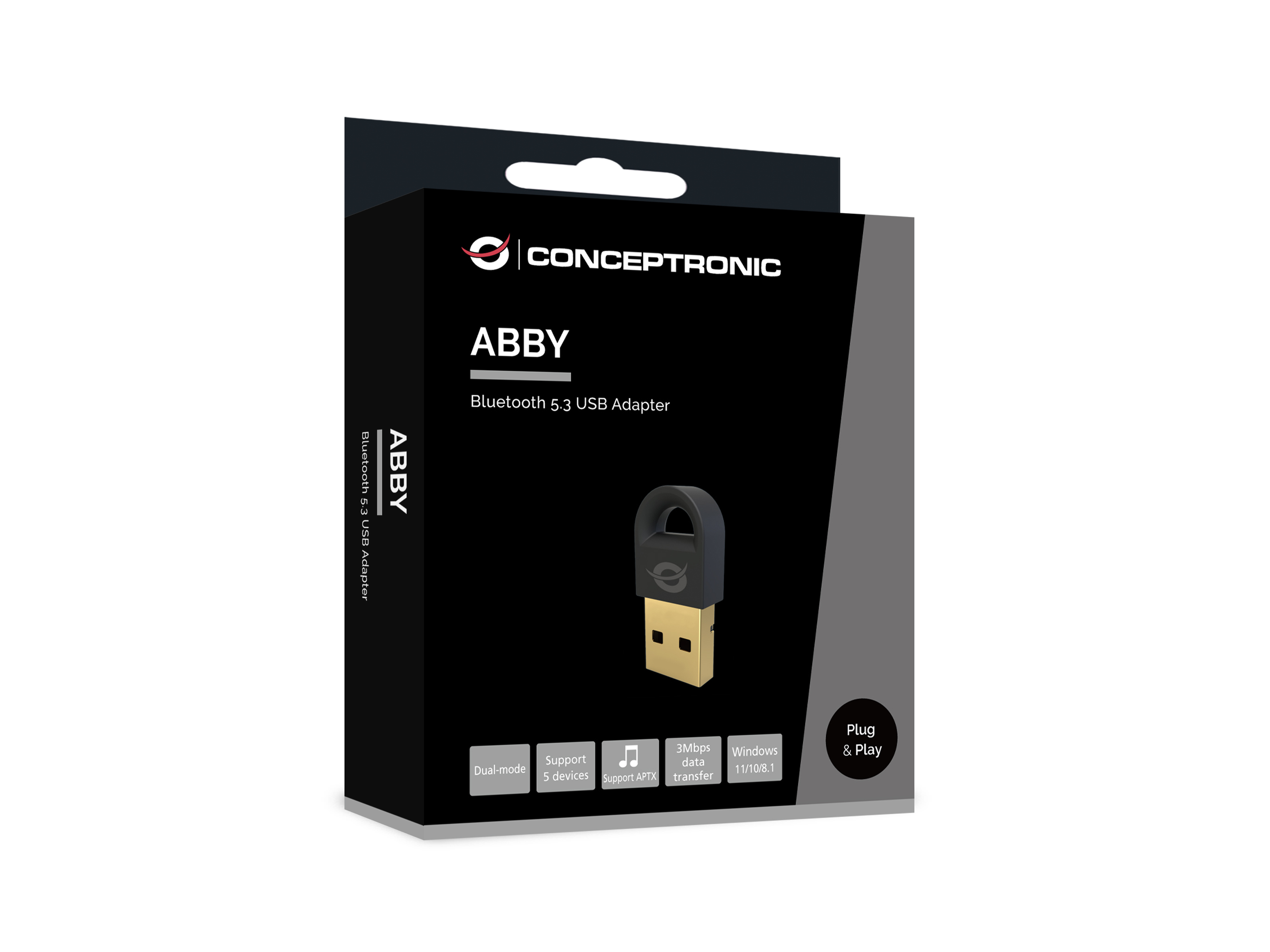 CONCEPTRONIC Bluetooth5.3 Adapter USB 20m schwarz