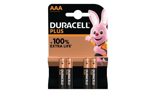 DURACELL Batterien PLUS Alkali-Mangan Micro AAA 1,5 V, 4 St.