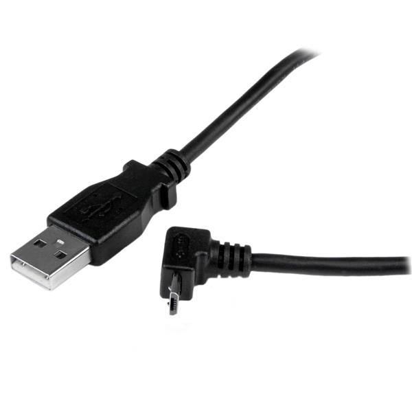 StarTech.com USB A auf Micro USB B Kabel 2 m aufwärtsgewinkelt Schwarz