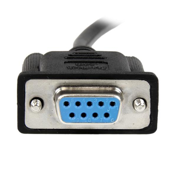 1M BLACK DB9 NULL MODEM CABLE SERIAL NULL MODEM CABLE BLACK