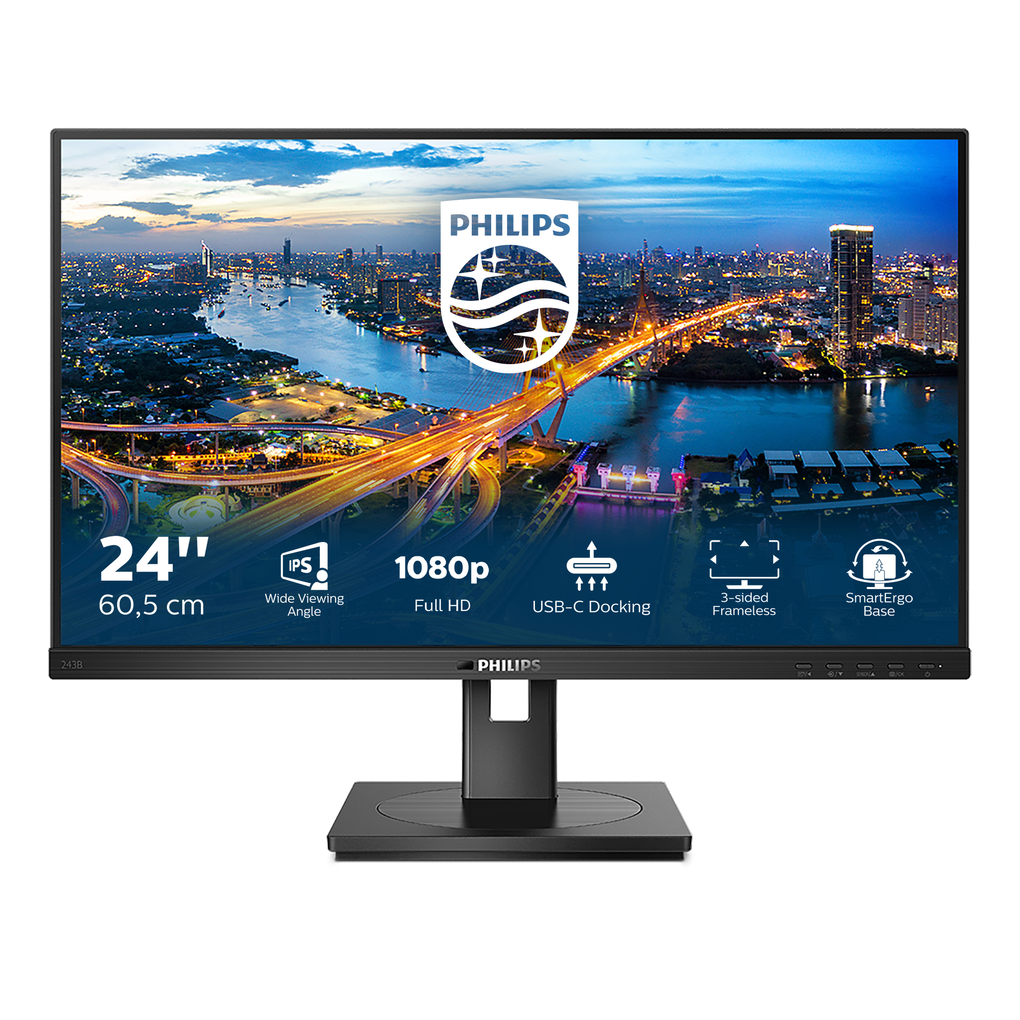 Philips 60,5cm (23,8) 243B1 16:09 HDMI+DP+USB-C IPS