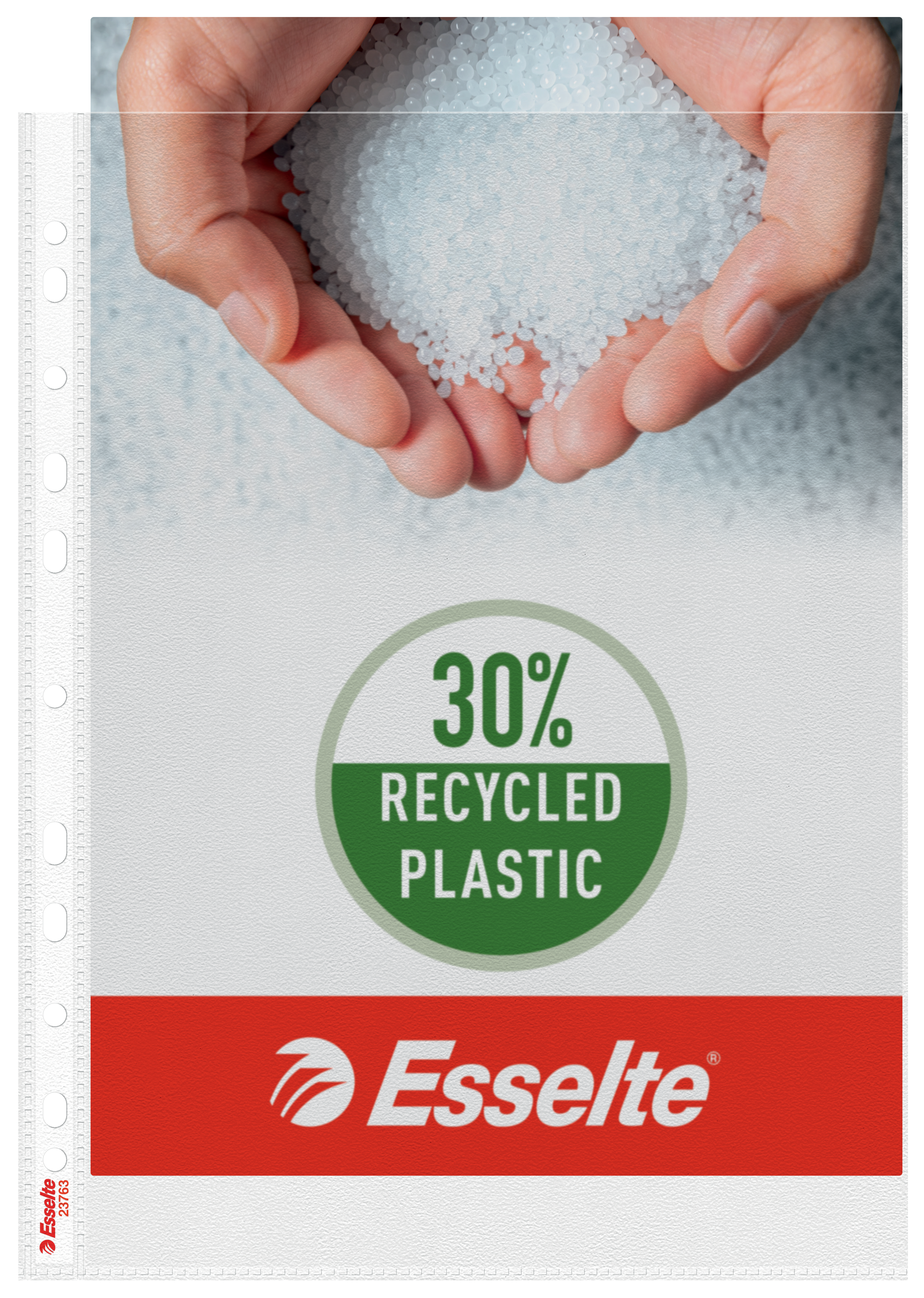 Esselte Prospekthüllen DIN A4 transparent genarbt 0,09 mm, 100 St.