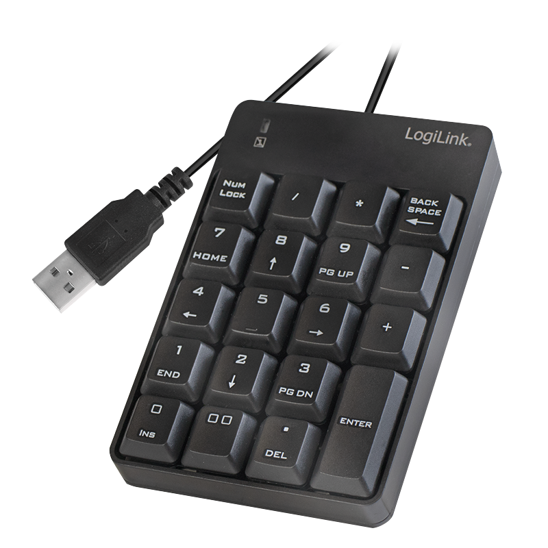 Logilink Keypad mit USB-A Anschluss schwarz