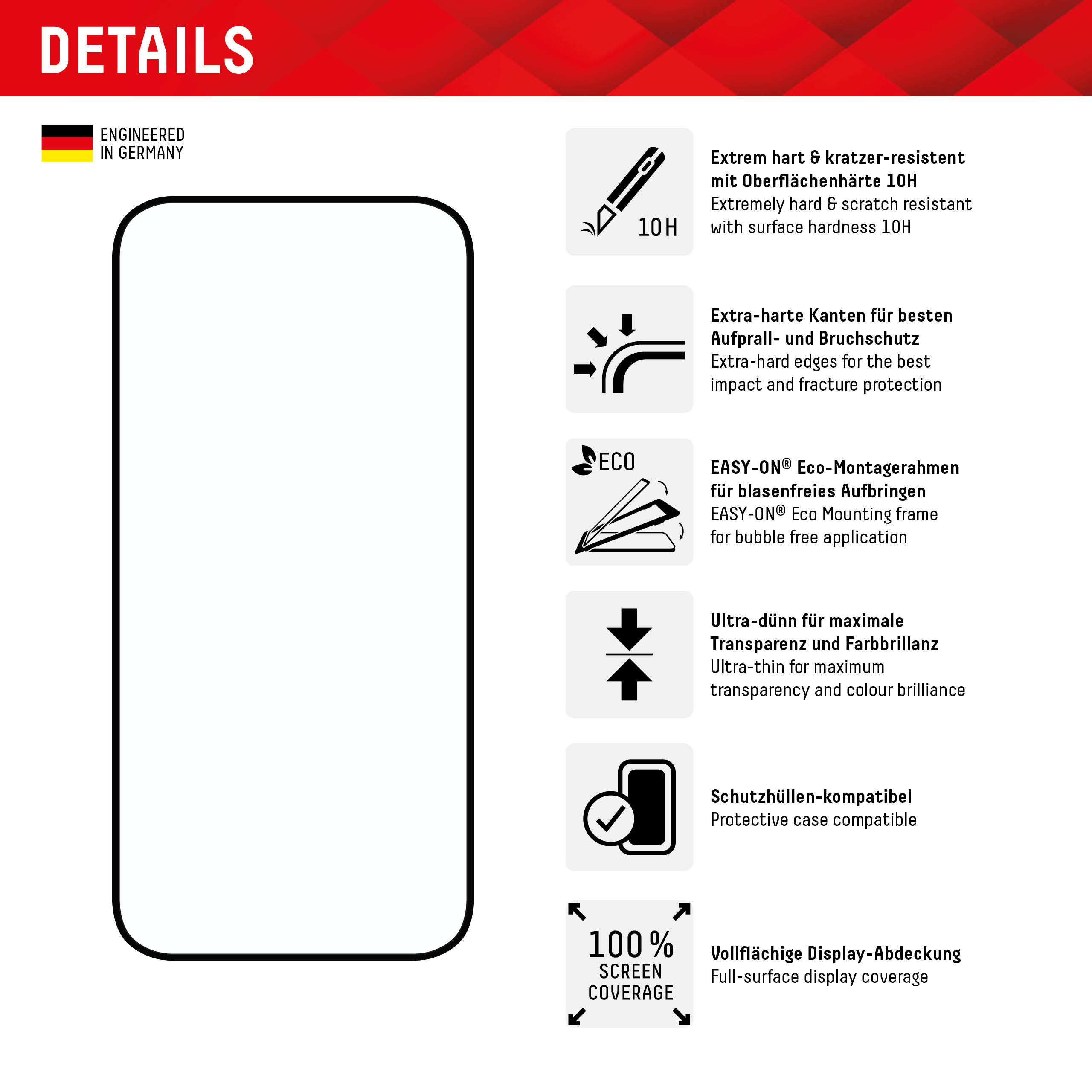 DISPLEX REAL GLASS FC IPHONE 15/15 PRO