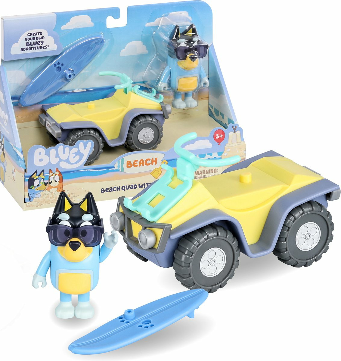 Bluey Vehicle & Figure - Beach Quad, Spielfahrzeug