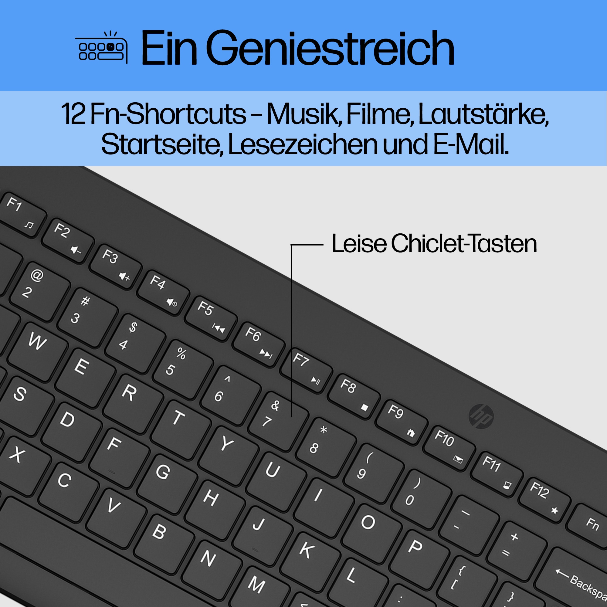 HP 330 Wireless Mouse & Keyboard Combination Tastatur und maus set GR (P)