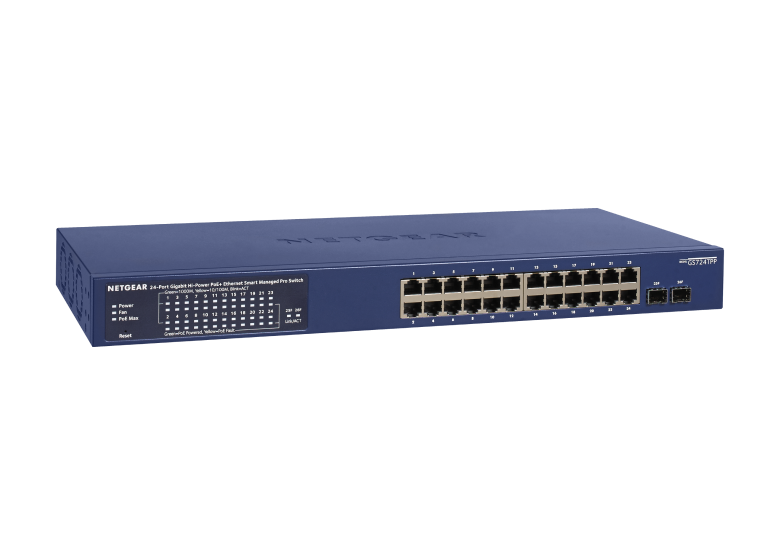 NETGEAR Switch Desktop 24-port 10/100/1000 GS724TP-300EUS