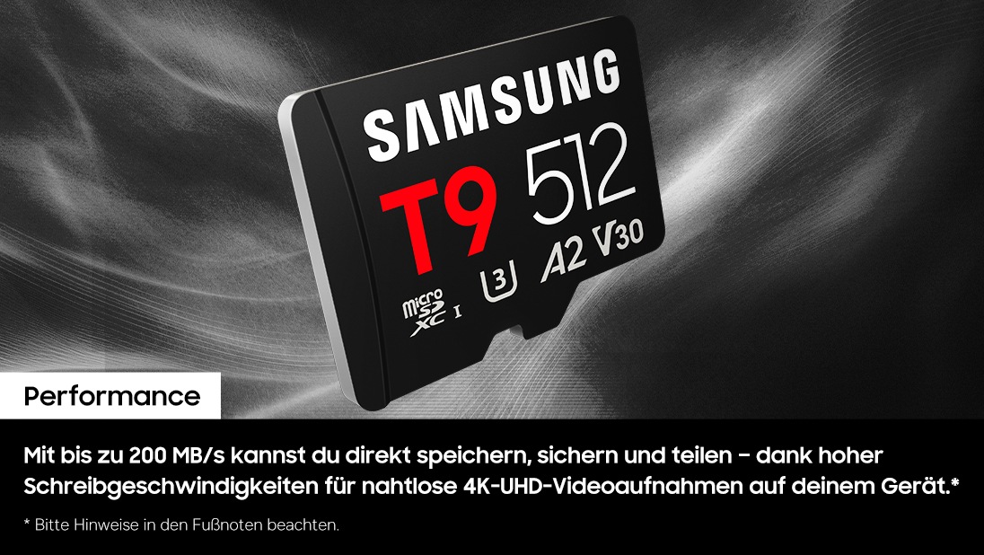 SAMSUNG T9 microSD Speicherkarte mit USB-Kartenleser 128GB bis zu 200 MB/s Lesen und 130 MB/s Schreiben