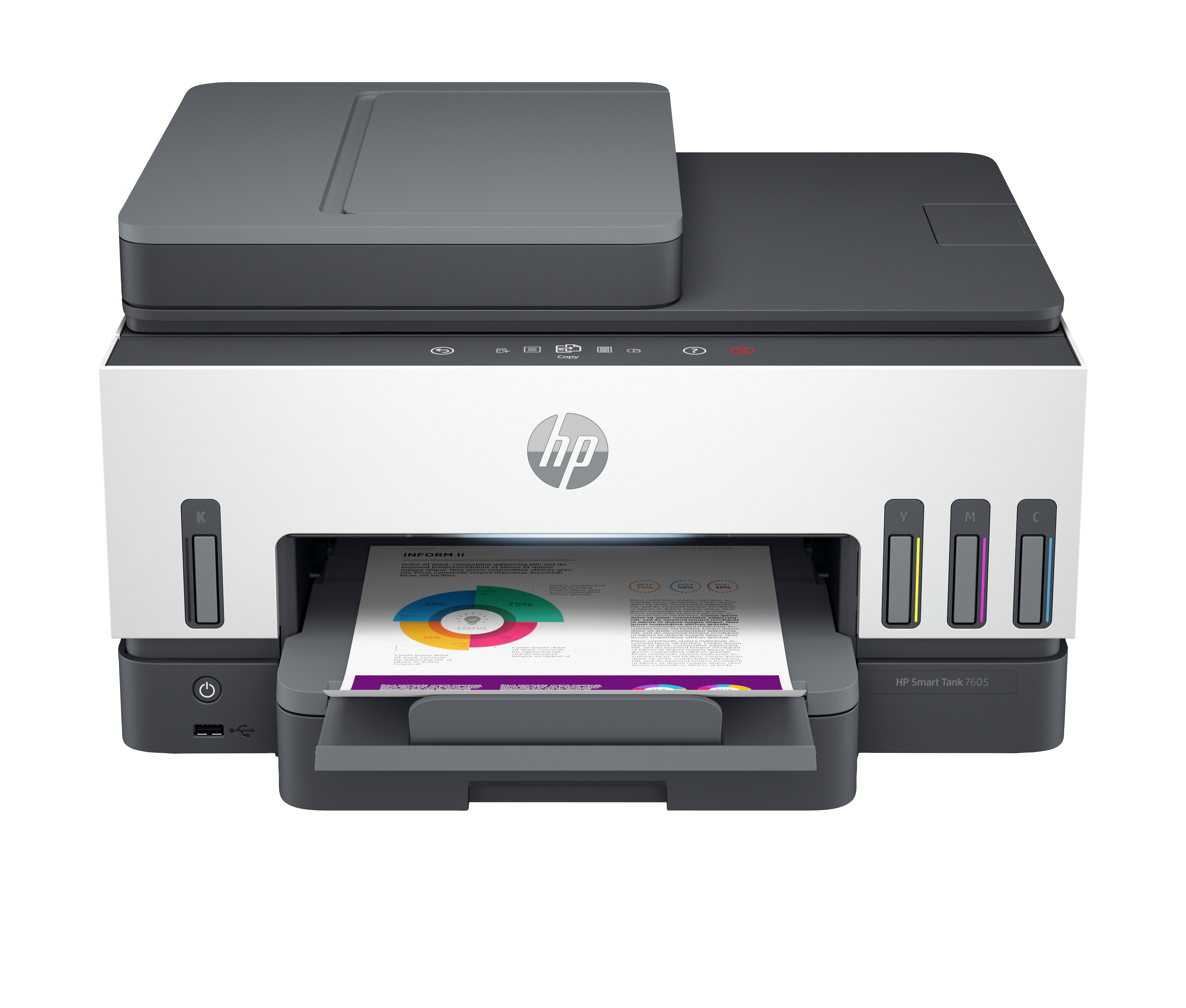 AKTION: HP Smart Tank 7605 4 in 1 Tintenstrahl-Multifunktionsdrucker grau mit 50 Euro CashBack