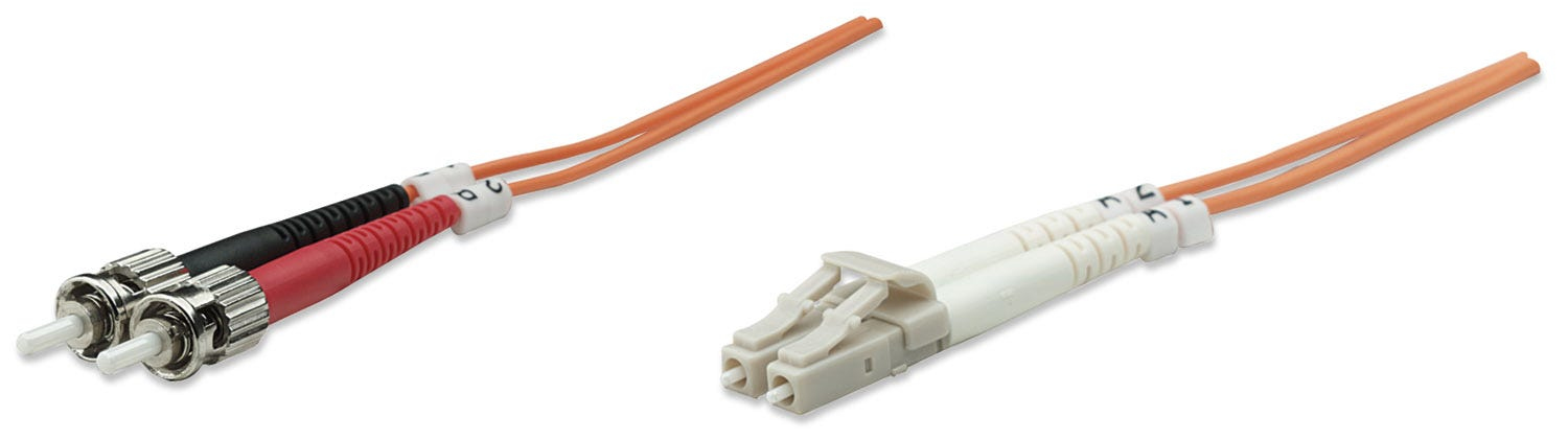 INTELLINET LWL Anschlusskabel LC/ST 2m Multimode OM2 orange