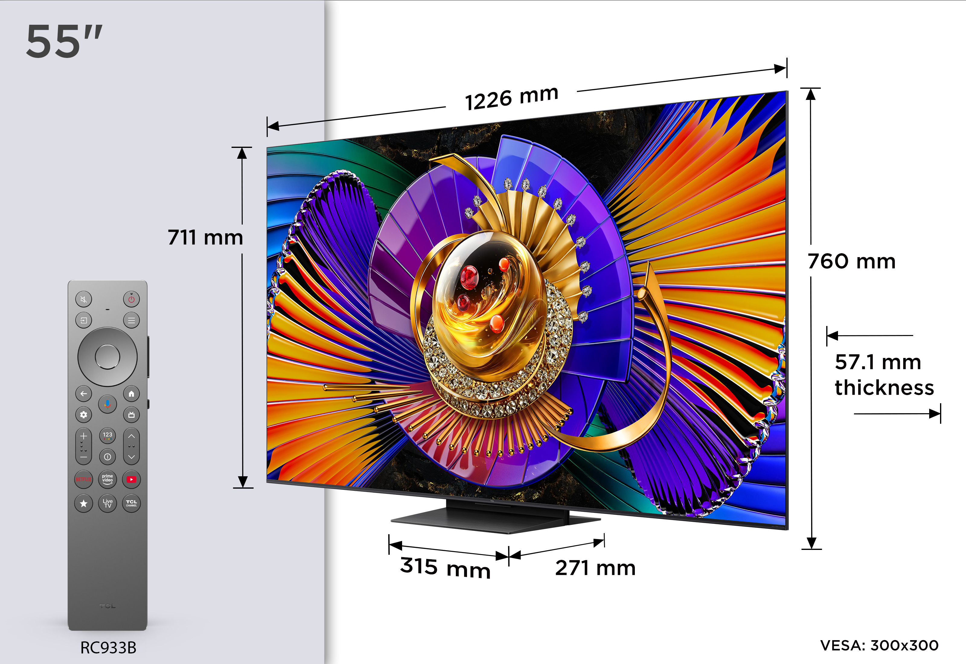 55MSQLED85L, QLED-Fernseher