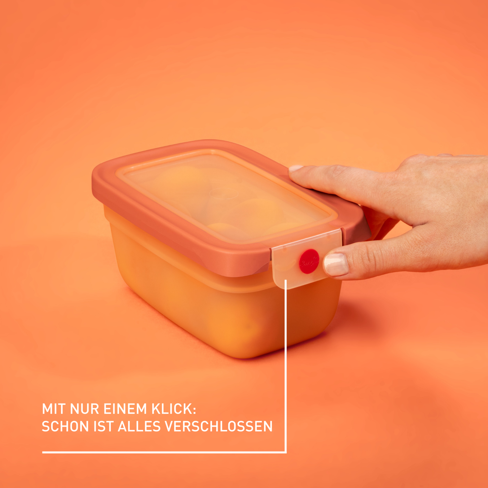 emsa Frischhaltedose ONECLICK 8,2 cm hoch orange 0,75 l, 1 St.