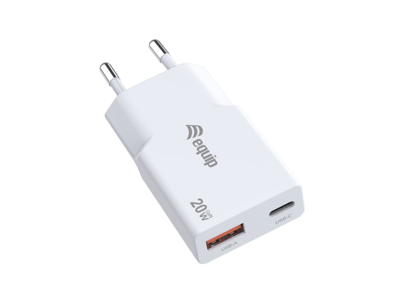Equip Ladegerät 2Port USB-C PD3.0/USB-A GaN Slim 20W ÜSS ws