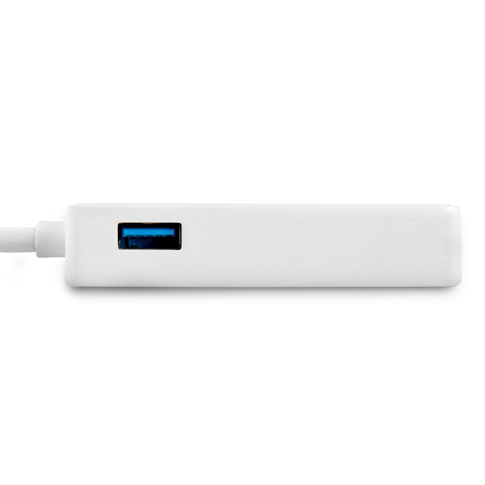 STARTECH.COM USB 3.0 SuperSpeed auf Gigabit Ethernet Lan Adapter mit USB Port - 10/100/1000 RJ45 NIC Netzwerkadapter - St/Bu - W