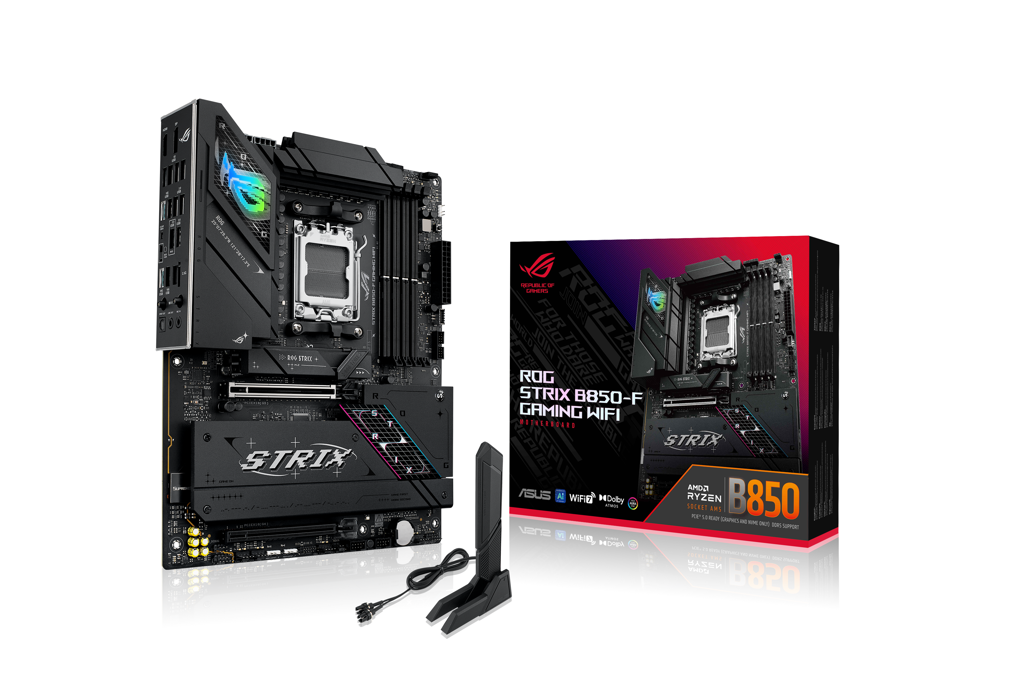 ASUS ROG STRIX B850-F GAMING WIFI AM5 DDR5 ATX MB 1xHDMI 1xDP 4xM.2 2xSATA