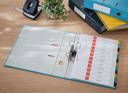 LEITZ Cosy Soft-Touch Ordner sanftes blau Karton 8,0 cm DIN A4, 1 St.
