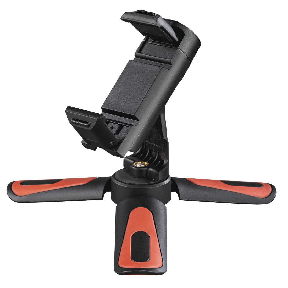 hama Pocket II Rotation Ministativ für Smartphones schwarz, rot