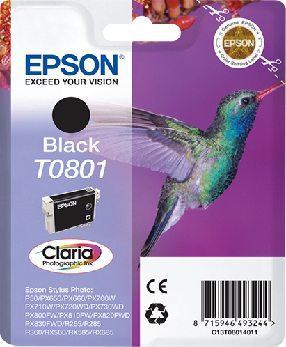 EPSON T0801 (Kolibri) schwarz Druckerpatrone