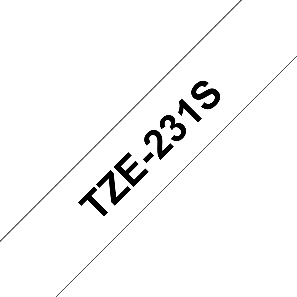 TZE-231S BLACK/WHITE 12MM/4M LAMINATED F. P-TOUCH
