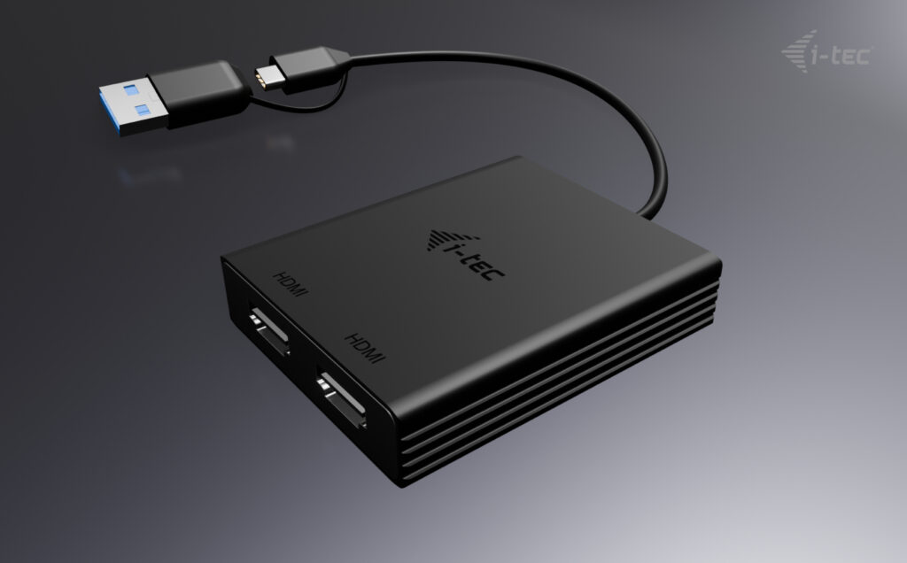 I-TEC USB-A/C 2X DP ADAPTER DUAL 4K DP VIDEO ADAPTER