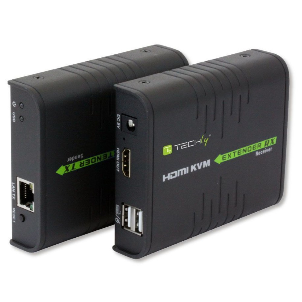 Techly HDMI KVM Extender über Netzwerkkabel, 120m