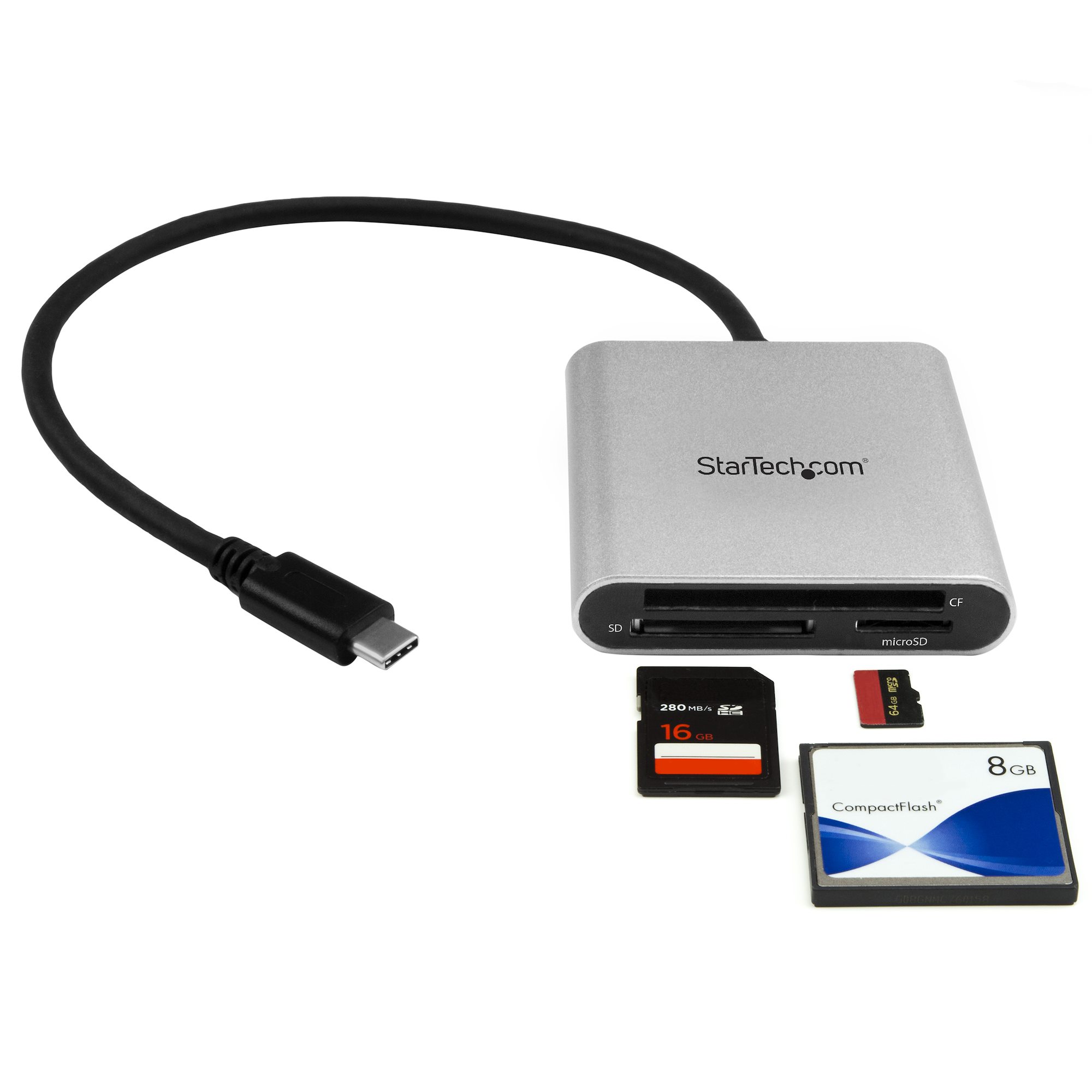 STARTECH.COM USB 3.0 Flash Memory Multi-Card Reader / Writer with USB-C - SD microSD CompactFlash