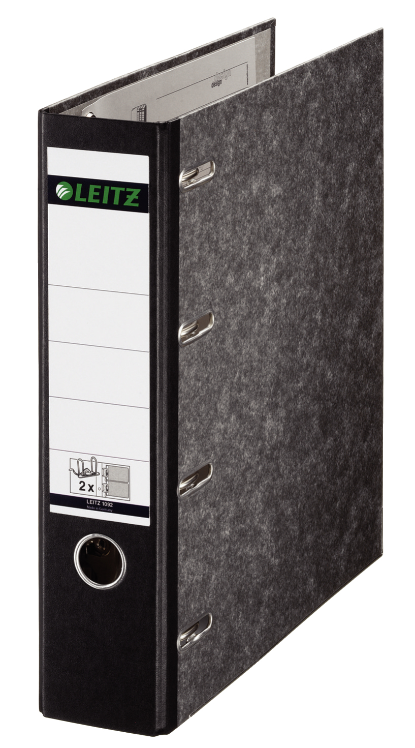 LEITZ 1092 Doppelordner schwarz Karton 7,5 cm, 1 St.