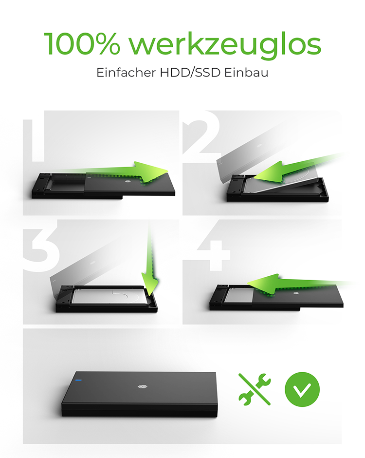 Geh. IcyBox USB 3.2 Gen1 Type-C für 2,5SSD