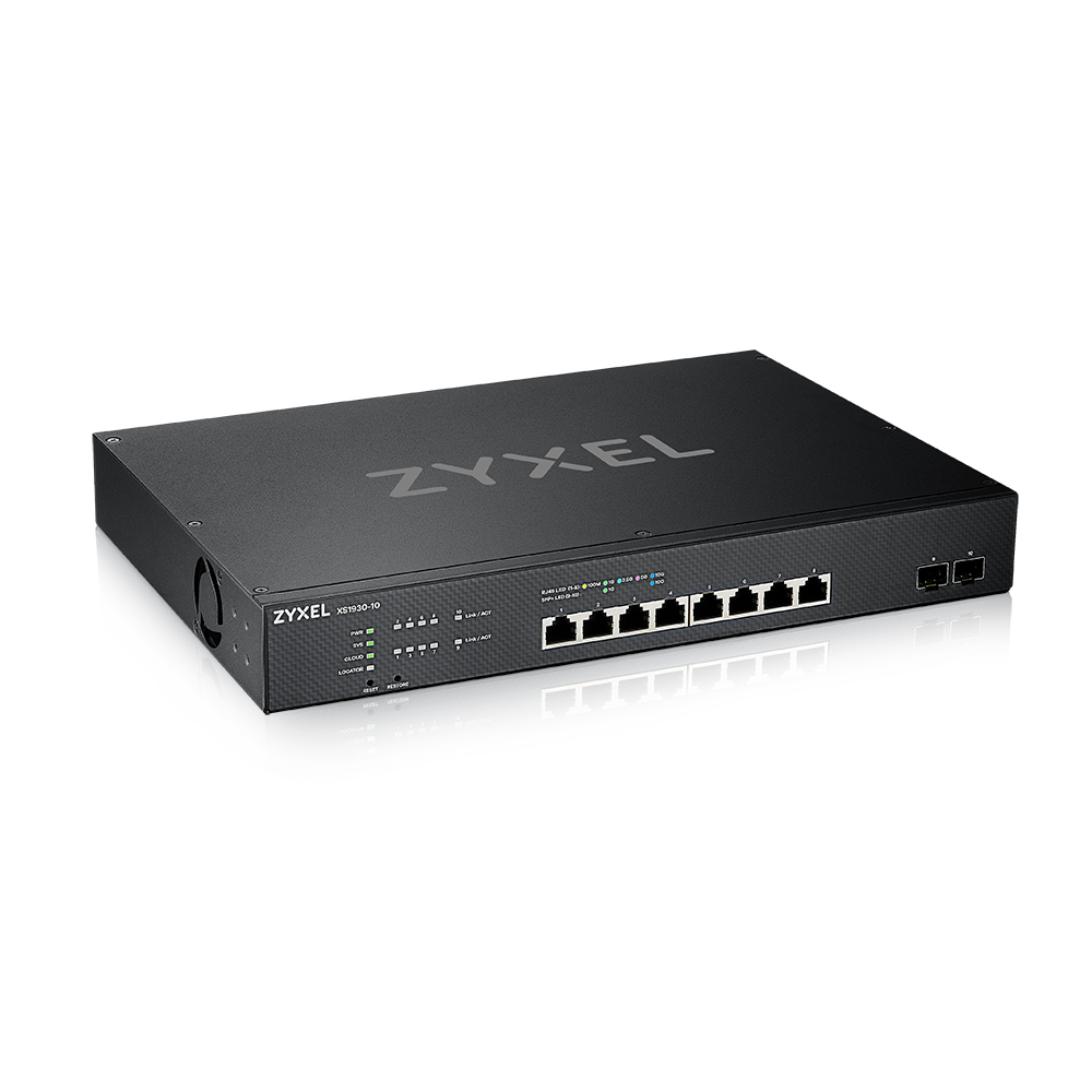 ZYXEL XS1930-10 8-port Multi-Gigabit Smart Managed Switch with 2 SFP+ Uplink