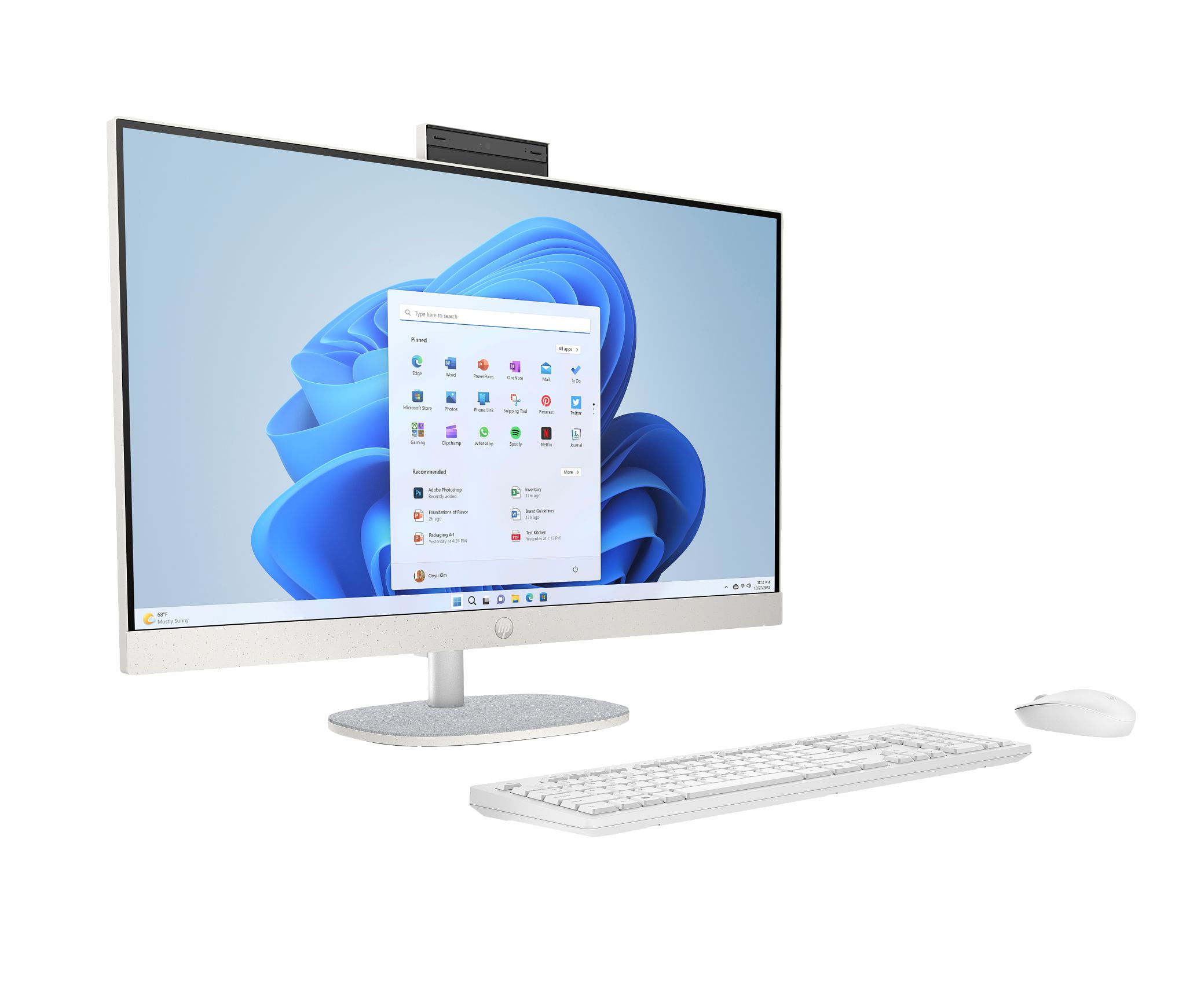 HP 27-cr0006ng All-in-One PC, 16 GB RAM, 1 TB SSD, AMD Ryzen™7 7730U