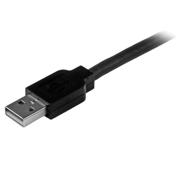 STARTECH.COM 15m aktives USB 2.0 A auf B Kabel - Stecker/Stecker - USB Druckerkabel 1x USB A / 1x USB B - Schwarz