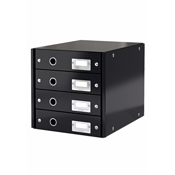 LEITZ Schubladenbox Click & Store schwarz 60490095, DIN A4 mit 4 Schubladen, 1 St.
