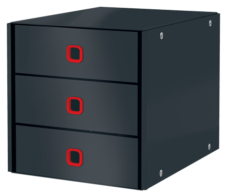 LEITZ Schubladenbox Click & Store Cosy grau 53680089, DIN A4 mit 3 Schubladen, 1 St.