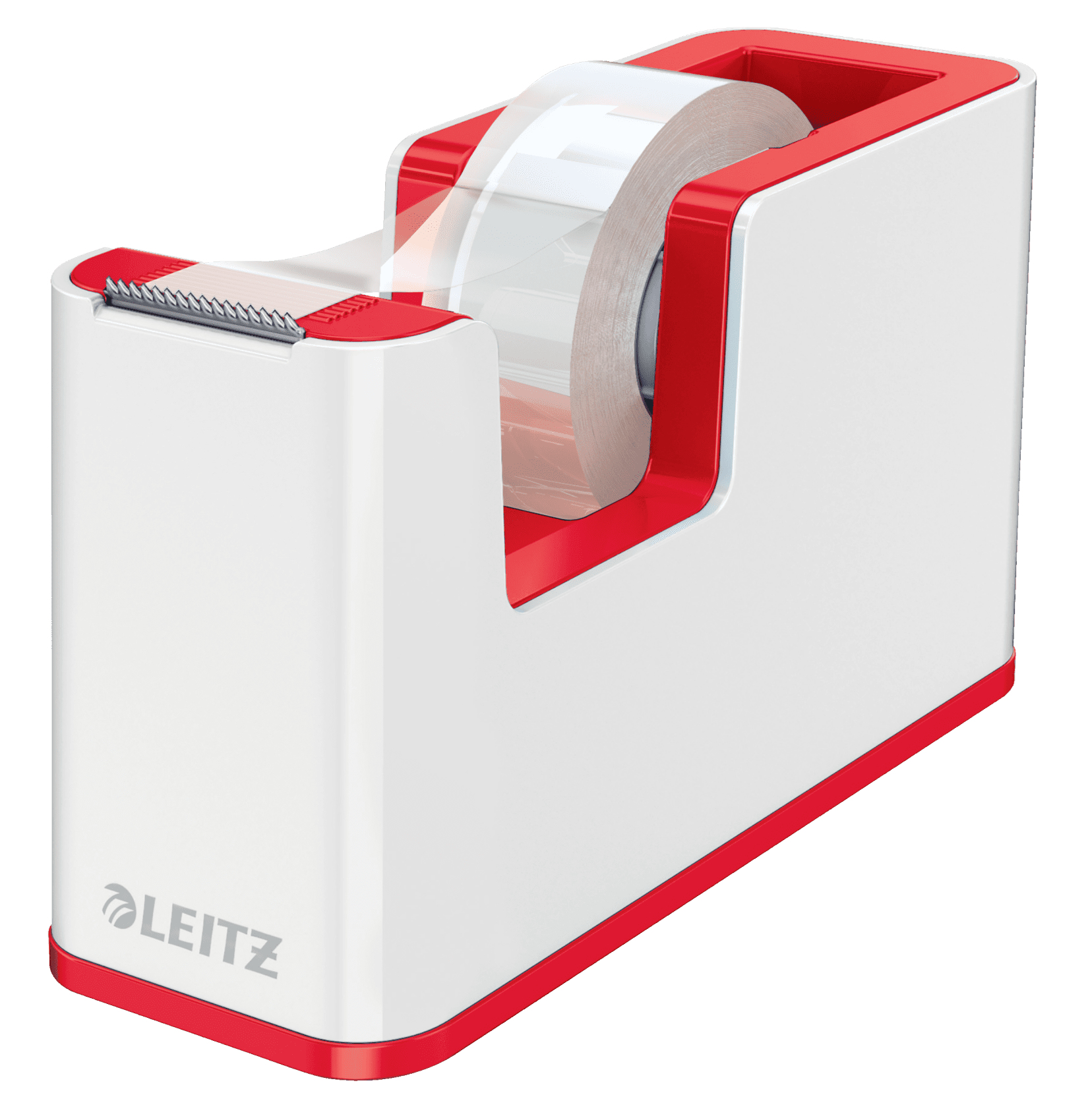 LEITZ Tischabroller WOW Duo Colour perlweiß/rot