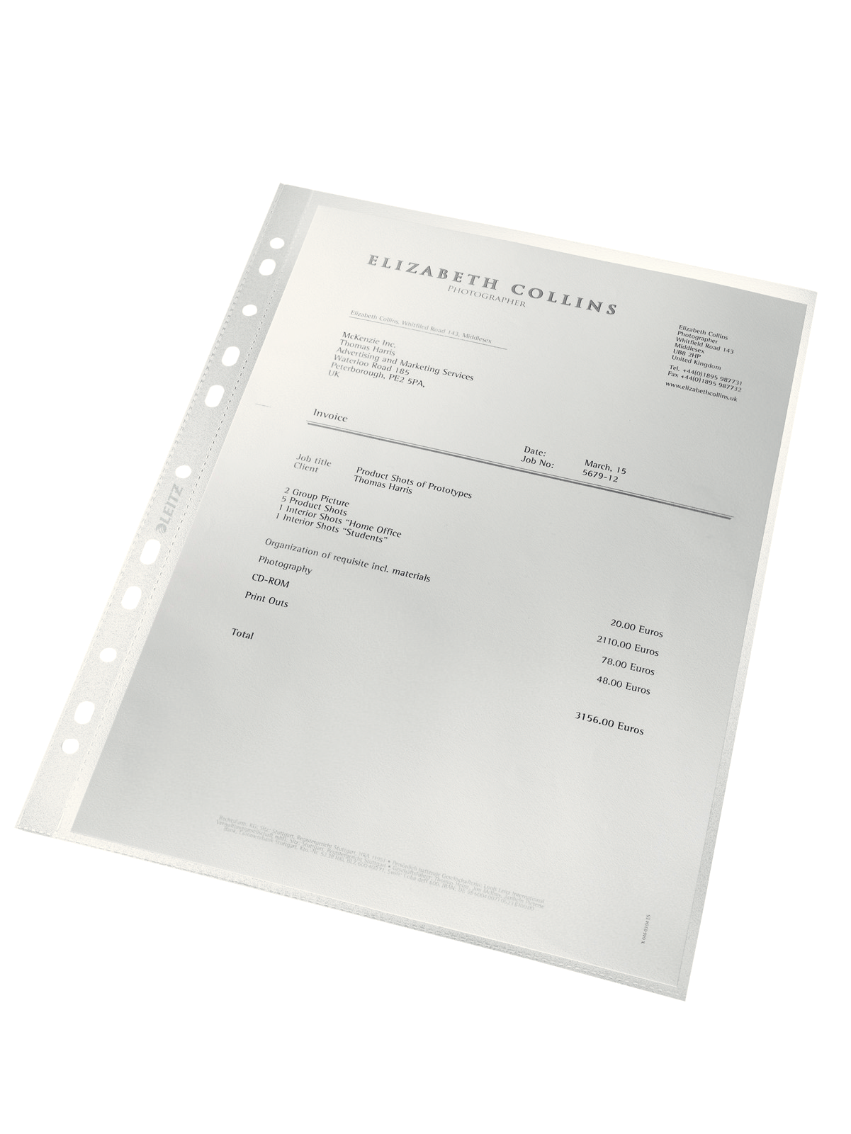 LEITZ Prospekthüllen Recycle 4791 DIN A4 transparent genarbt 0,10 mm, 25 St.