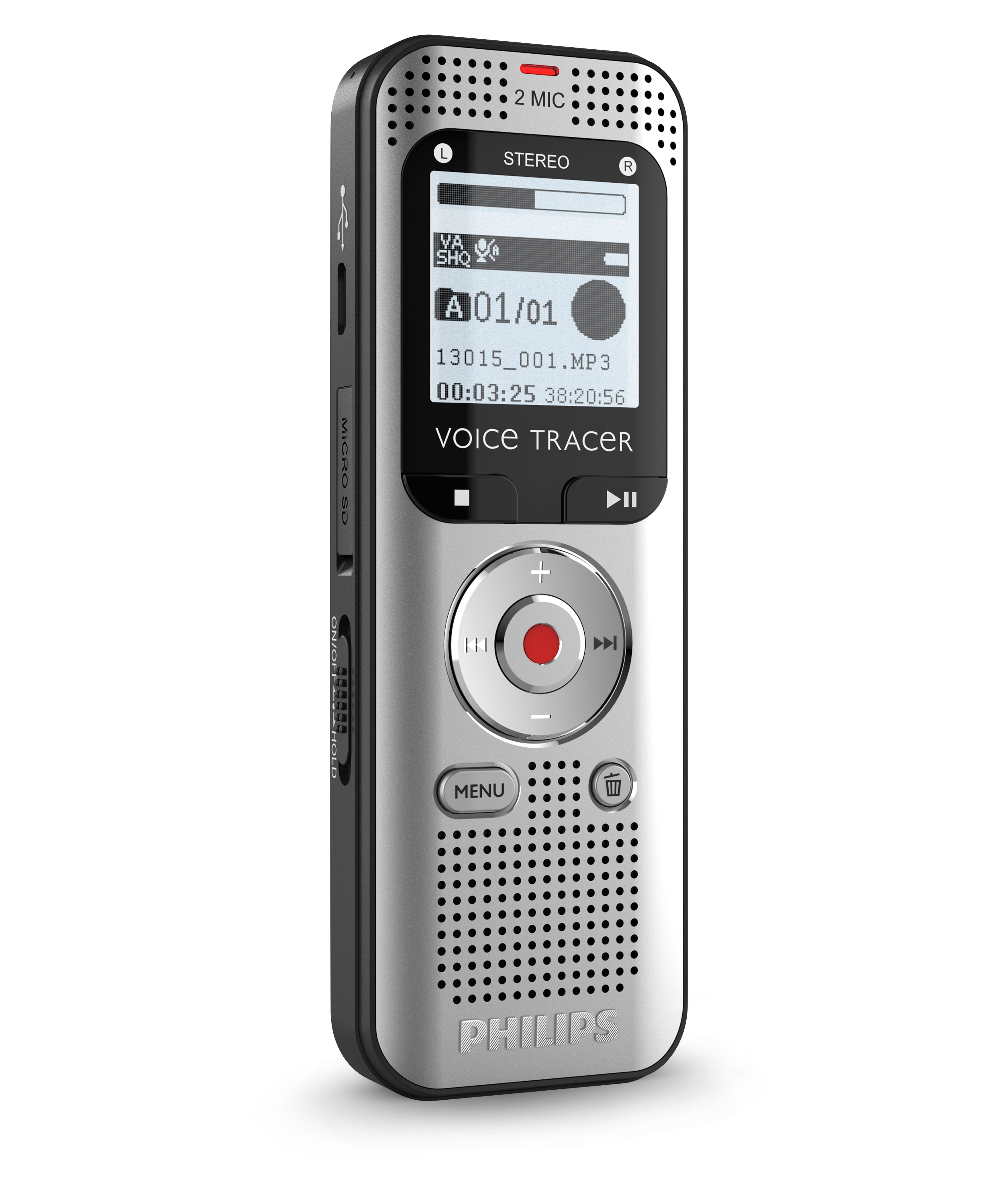 PHILIPS DVT2015 mit automatischer Spracherkennung digitales Diktiergerät 8 GB