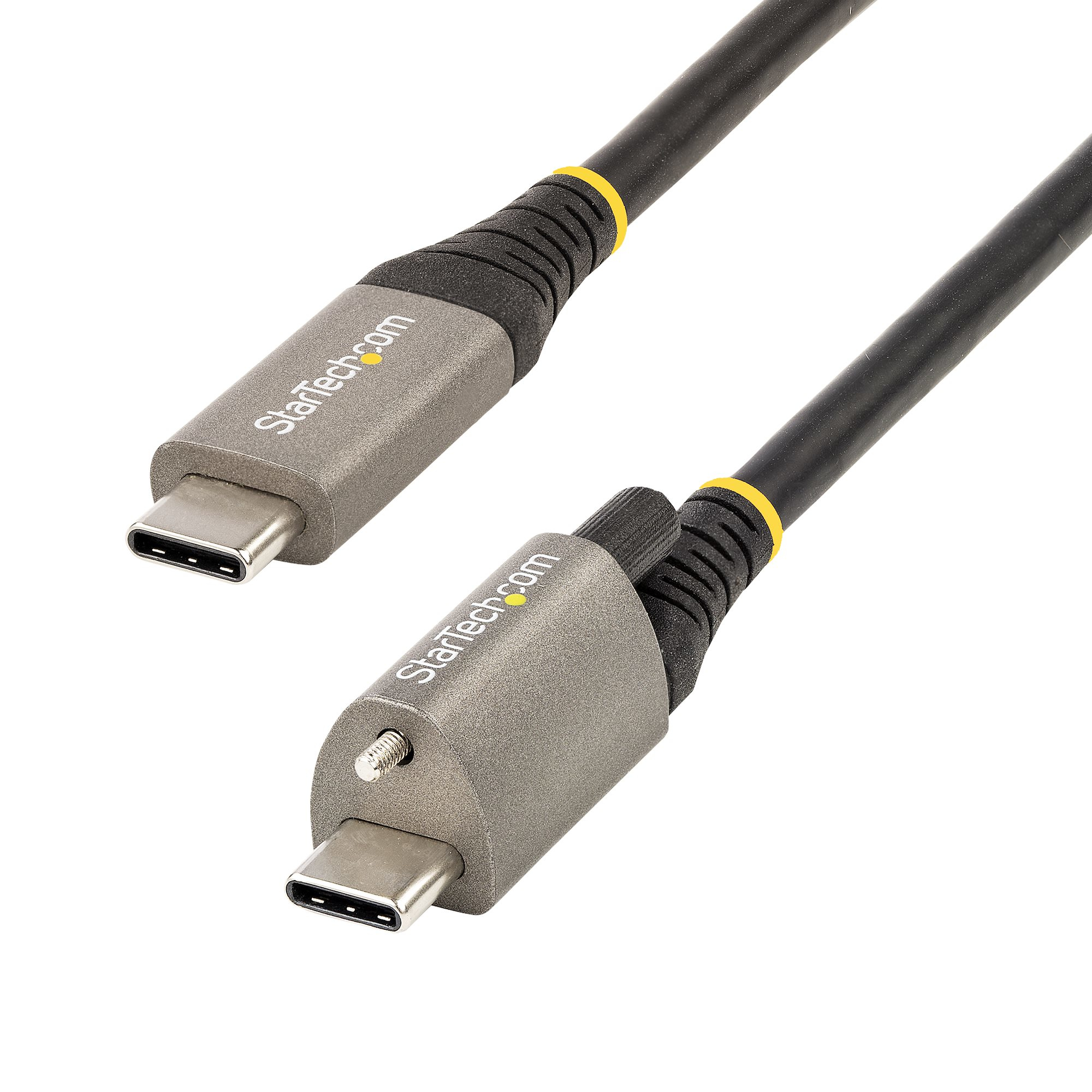 STARTECH.COM 1m USB-C cable with top screw locking 10Gbit/s - USB 3.1/3.2 Gen 2 Type-C cable - 100W 5A PD DP-Alt-Mode
