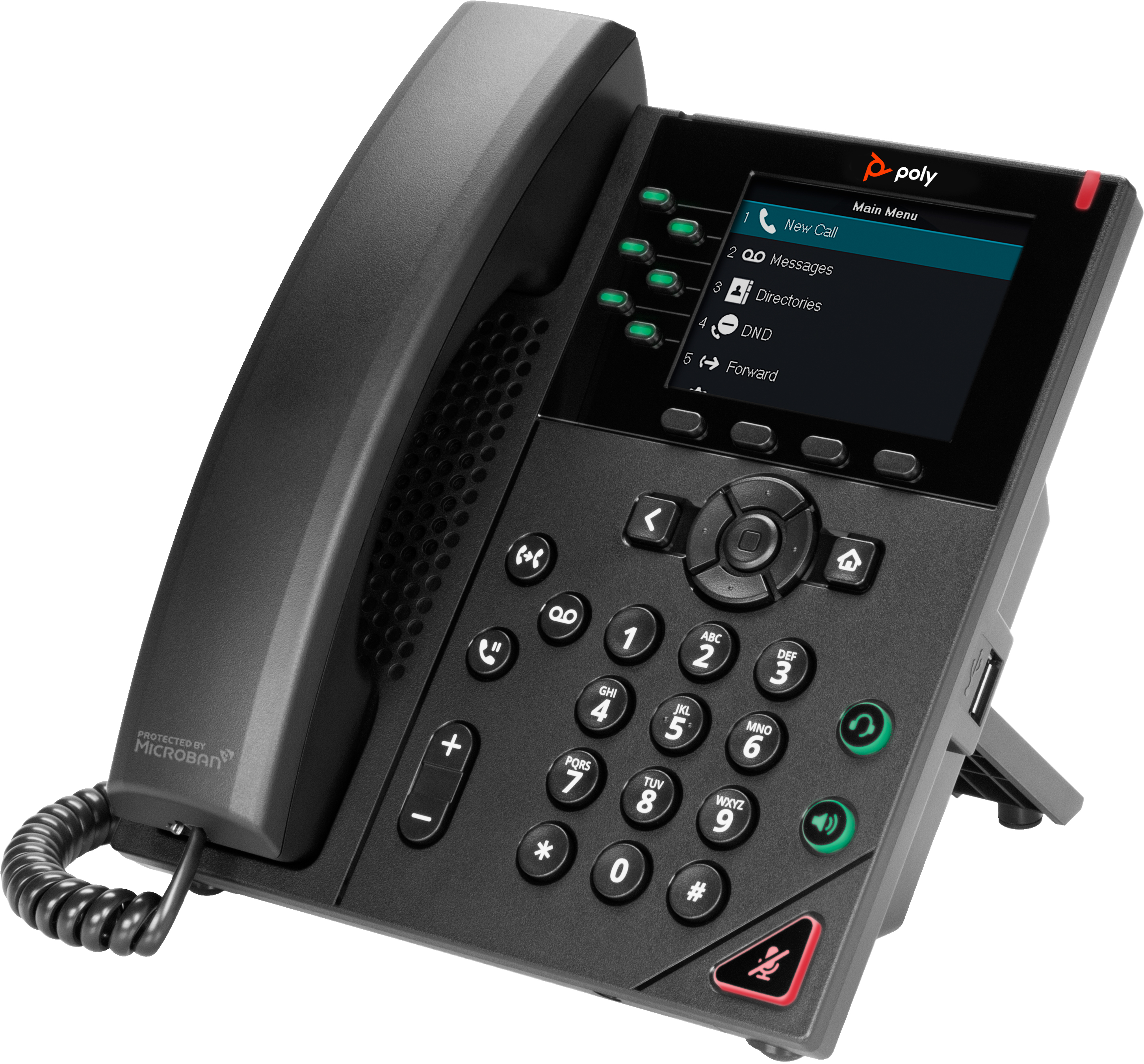 POLYCOM VVX 350 6-line Desktop Business IP Phone w