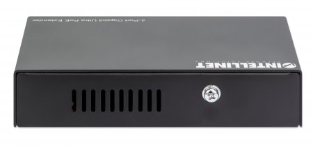 INTELLINET 4-Port Gigabit Ultra PoE-Extender Verlaengert PoE-Reichweite um 100m PoE-Strombudget 90W 4x PSE-Ports IEEE 802.3bt/at/af